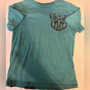 Kids Teal Graphic transformer T-Shirt